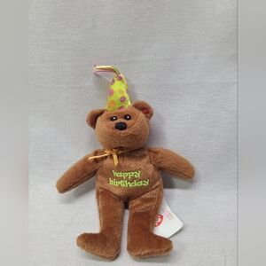 Celebration Birthday Bear TY Teenie Beanie Baby#30 2009 McDonalds Happy Meal Toy